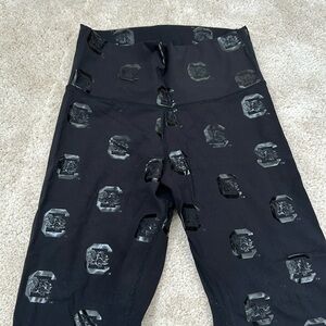 Kadyluxe university of South Carolina gamecock black leggings